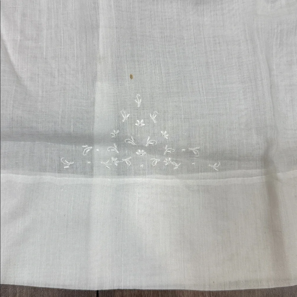 White Embroidered Short Sleeve baby dress‎ handmade